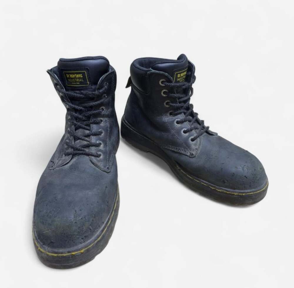 Dr. Martens Winch Industrial Steel Toe Men's Black Leather Work Boots Size US 12